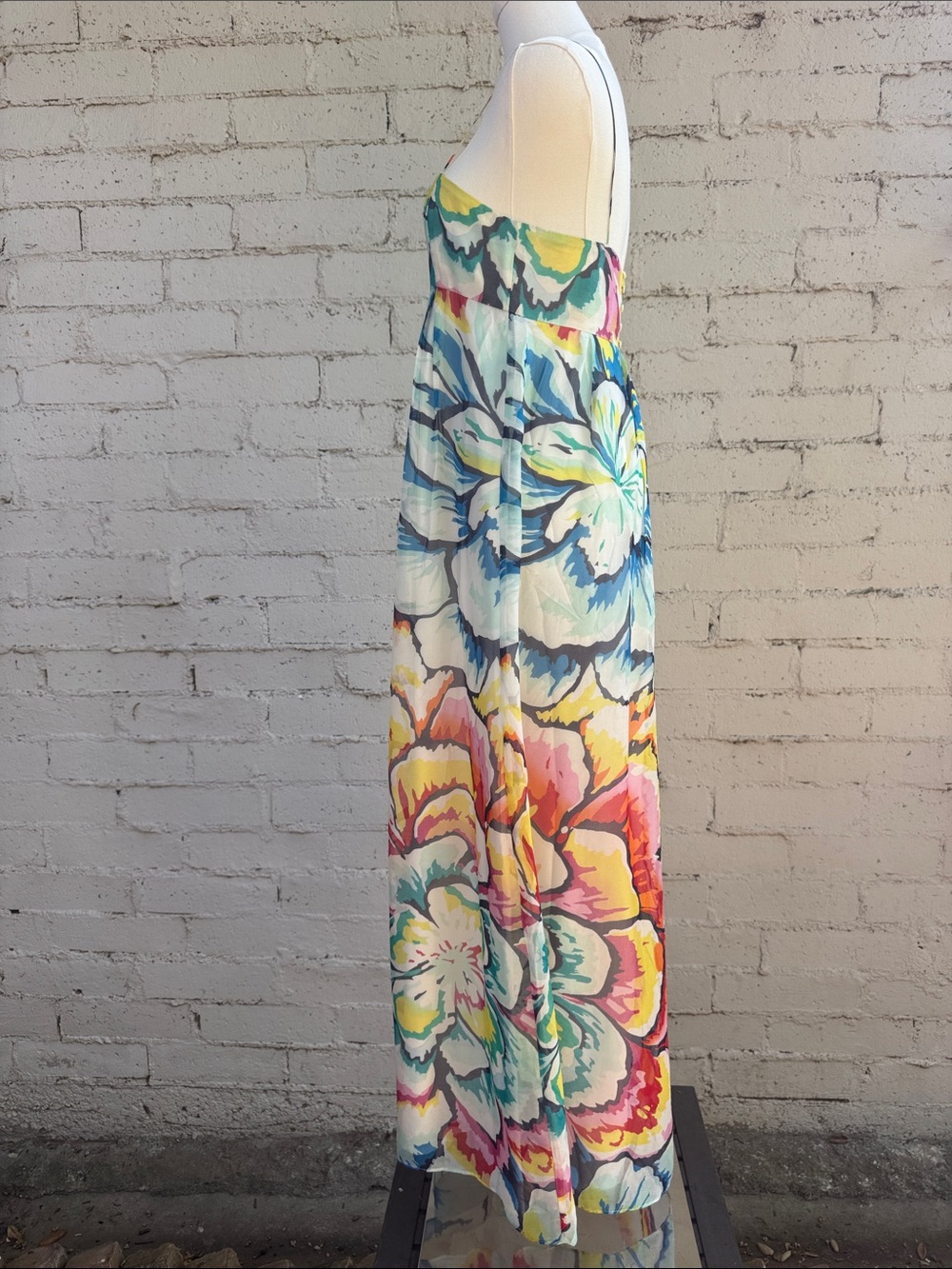 ✨ RARE✨ Zara 100% Silk Floral Maxi Dress Multicolor Size S - Picture 7 of 17